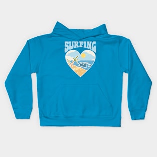 I LOVE SURFING Kids Hoodie